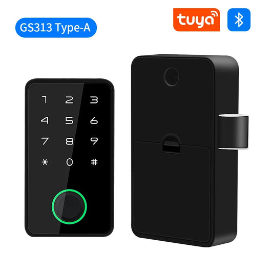 Tuya Smart Fingerprint No Punch Cam Lock Cabinet Lock Door Drawer Filing Cabinet Post Mail Box Furniture Locker Cupboard Locks